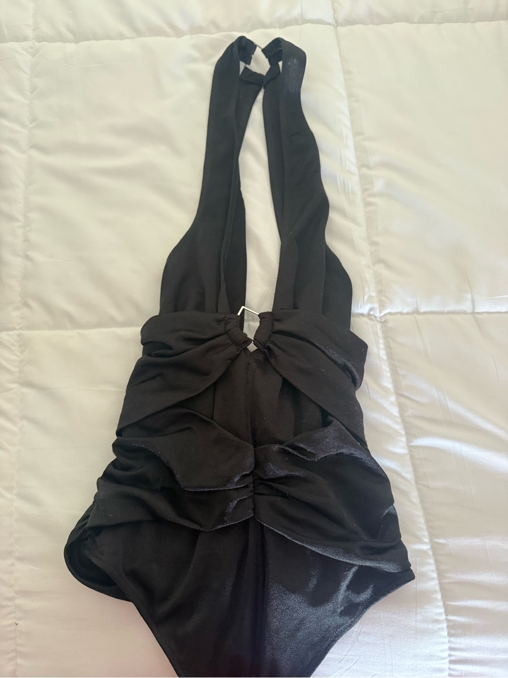 Free People Black Halter Bodysuit